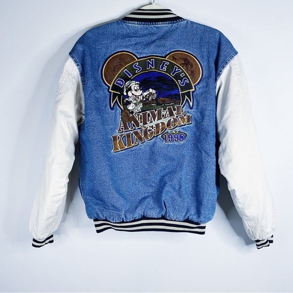 Walt Disney World - Animal Kingdom Denim Bomber Jacket - Picture 1 of 4